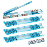 Non-Slip Mahjong Racks with Pushers Gift Ready Mahjong Gifts Blue