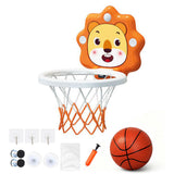 Adjustable Indoor Basketball Hoop Mini Basketball Set Yellow