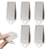 6PCS Rubber Door Wedge Stoppers with Grip for Home White