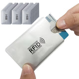 30 PCS Slim RFID Card Sleeves – Credit & ID Protector Wallet Shields Silver