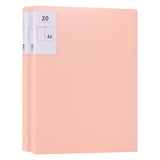 2 PCS Binder with 40 Page Clear Folderfor Certificate & Office Project Document Organizer Pink