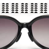 25 Pairs Silicone Nose Pads Anti-Slip Stick On Eyeglasses Sunglasses Spectacles Black