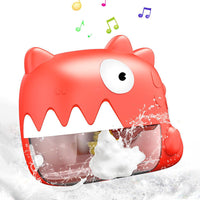Automatic Bubble Machine Musical Dinosaur Bath Toy Red