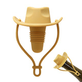 Western Cowboy Hat Silicone Wine Bottle Stopper Champagne Sealer Yellow