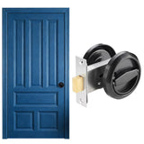 Cavity Sliding door Lock-Privacy function Stainless Steel Black