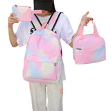 3PCS  Backpack Set with School Bag  Lunch Bag & Pencil Case Pink