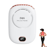 Portable Summer Cooling Fan with Lanyard USB Rechargeable Desk Fan Mini Cooling Travel Hanging Fan White