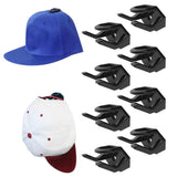 10 PCS Adhesive Hat Hooks for Wall for Baseball Caps Black