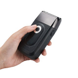 USB Rechargeable Electric Razor LED Display Shaver with Double Floating Blade for Men Black