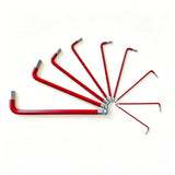 9Pc Hex Key Set with CRV Steel for Car and Motorcycle Repair Red