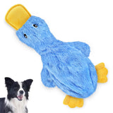 Interactive Plush Duck Dog Toy – Chew Toy for Small Dogs Blue