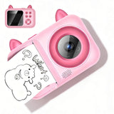 1080P Instant Print Digital Camera with 1 Roll Printing Paper Pink