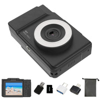 16X Zoom Digital Camera 180 Degree Flip Screen Autofocus Video Camera with 32G Memory Card Black