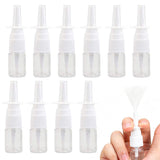 10 Pcs White PET Spray Bottles 5ml Refillable Fine Mist Pump Clear
