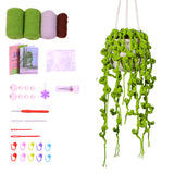 Knitting Kit for Beginners Hanging Potted Plants Needlework Starter Kit Style 3