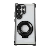 Thin Shockproof Stand Case Compatible with Samsung Galaxy S26 Ultra with Lens Cover Black