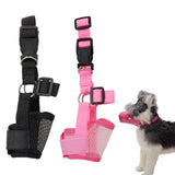2Pcs Dog Muzzle Mouth Cover Anti Bite Barking Chewing Mesh for Small Medium Large Dogs Black+Pink