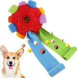 Dog Snuffle Ball Slow Feeder Puzzle Toy for Treats and Snacks Red