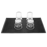Bar Mat Non Slip Cocktail Mat Drip Mat for Countertops 45x30cm Home Bar Black