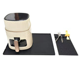 Silicone Heat Resistant Mat for Countertop Air Fryer & Microwave Black