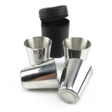 4PCS 30ml Stainless Steel Shot Cup Set with PU Carry Pouch for Travel