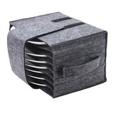 Felt Plate Holder Storage Bag Tableware Organizer for Camping Picnic