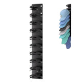 Wall-Mounted Baseball Cap Organizer Holds 10 Hats Multi-Purpose Storage for Caps Black