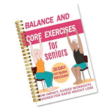 Chair Yoga 30 Day Spiral Book with Illustrated Seated Pose Guide Pink