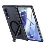 Shock Resistant Phone Case Compatible With Galaxy Z Fold 8 with Screen Protector Black