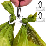 2PCS Metal Dog Poop Bag Holder Clips – Hands-Free Leash Attachment
