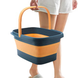 Collapsible Foot Bath Basin with Massage Acupoints Blue