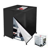 420D Oxford IBC Tank Cover for 1000L Water Storage with Zipper Black