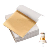 100Pcs Gilding Gold Silver Leaf Sheet Book Foil Paper Decorating Art Craft Gold