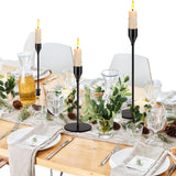 3Pcs Set Metal Candle Holders Taper Decorative Candlestick Holders for Wedding Dinning Party Black