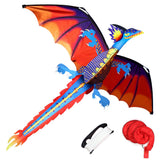1.4m 3D Dragon Kite with 100m Flying Line for Outdoor Fun