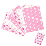 6 Sheet Gift Wrap Paper 70x50cm Coquette Bow Pattern Set Style 2