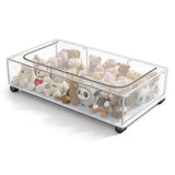 Under Bed Storage Containers with Wheels Drawers for Shoes Clothes and Blankets