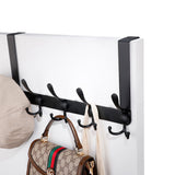Stainless Steel Door Hooks Over The Door for Bathroom Kitchen Bedroom Black