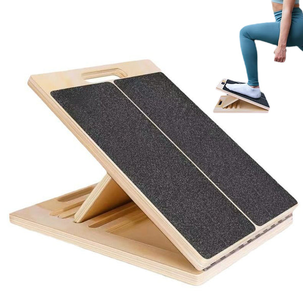 Portable Wooden Slant Board for Calf Stretching Squats Adjustable Incline Board Fitness Equipment