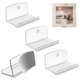 4PCS Vinyl Record Wall Mount Display for 1LP 2LP Clear