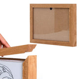 Magnetic Kids Art Frames Wooden Artwork Display Holder for Up to 100 Sheets of A4 Paper Wood