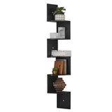 5 Tier Corner Zigzag DVD CD Storage Shelf Wall Mount Display Rack Black