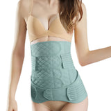 Women Postpartum Belly Support Belt Recovery Wrap Waist Shapewear Green