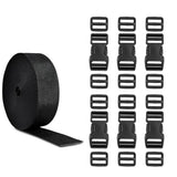 Nylon Buckle & Strap Kit with Triglide Clips Style 1