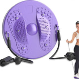 Waist Twisting Board Exercise Twist Waist Disc with Drawstrings Fitness Equipment Purple