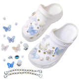 Butterfly Flower Pearl Shoe Charms Set DIY Shoe Accessories