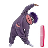 Plush Mouth Monster pajamas Cozy Home Loungewear Soft Fabric Purple