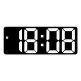 USB LED Digital Desk Alarm Clock with Temperature Date 3 Alarms White