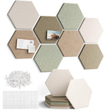 8PCS Hexagon Cork Self Adhesive Pin Board Alternative for Walls Decor
