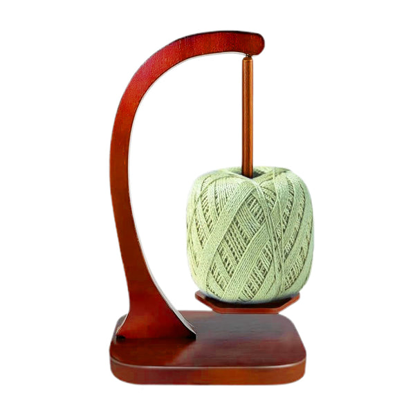 Wooden Yarn Holder for Knitting with Magnetic Spinner Style 1